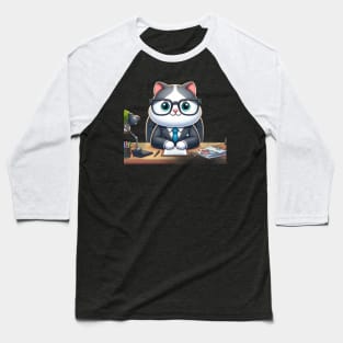 The Cute Cat Boss Compendium: A Treasury of Feline Funnies Baseball T-Shirt